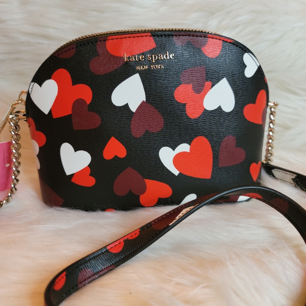Kate Spade spencer celebration hearts small dome crossbody